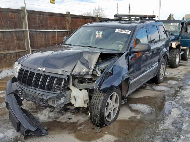 1J8HR48N35C646941 - 2005 JEEP GRAND CHER BLACK photo 2