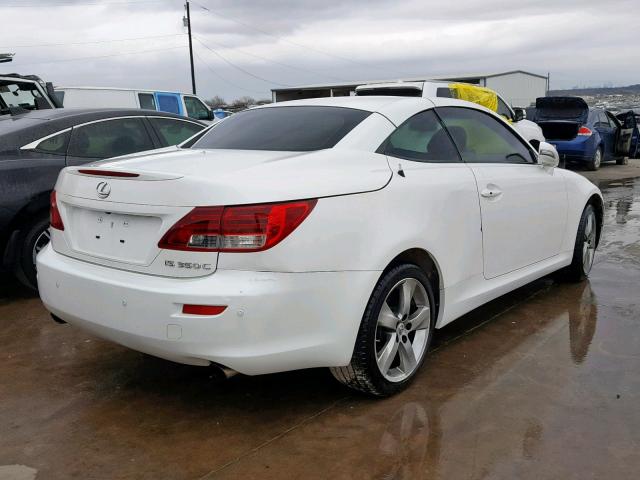 JTHFE2C27B2506273 - 2011 LEXUS IS 350 WHITE photo 4