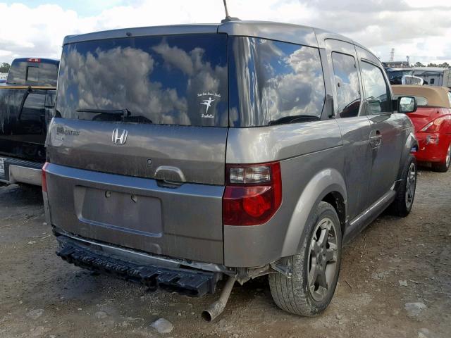 5J6YH18927L008107 - 2007 HONDA ELEMENT SC GRAY photo 4