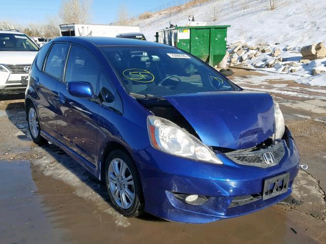 JHMGE8H43AS021807 - 2010 HONDA FIT SPORT BLUE photo 1