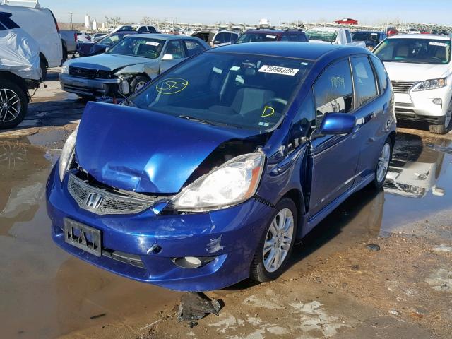 JHMGE8H43AS021807 - 2010 HONDA FIT SPORT BLUE photo 2