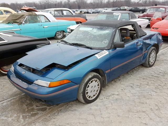 6MPCT01Z7P8645010 - 1993 MERCURY CAPRI TEAL photo 2