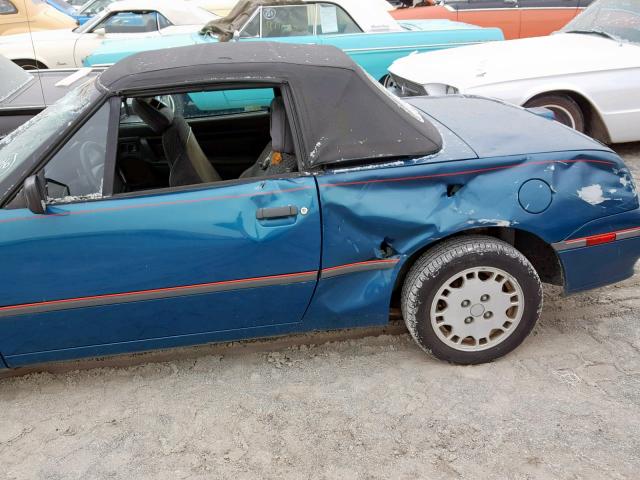 6MPCT01Z7P8645010 - 1993 MERCURY CAPRI TEAL photo 9