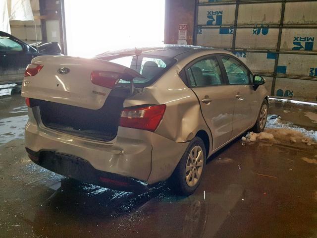 KNADN4A37D6167734 - 2013 KIA RIO EX SILVER photo 4