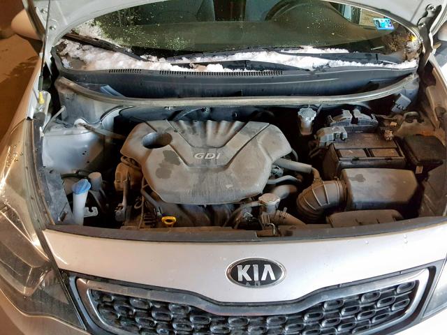 KNADN4A37D6167734 - 2013 KIA RIO EX SILVER photo 7