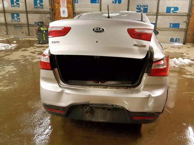 KNADN4A37D6167734 - 2013 KIA RIO EX SILVER photo 9