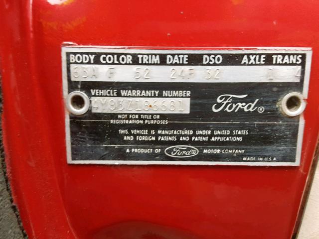 4Y83Z186681 - 1964 FORD THUNDERBIR RED photo 10