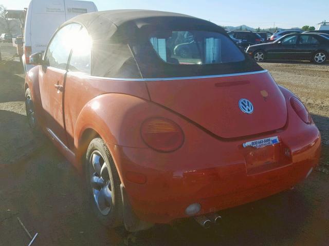 3VWCK21Y83M311066 - 2003 VOLKSWAGEN NEW BEETLE Narıncı foto 3