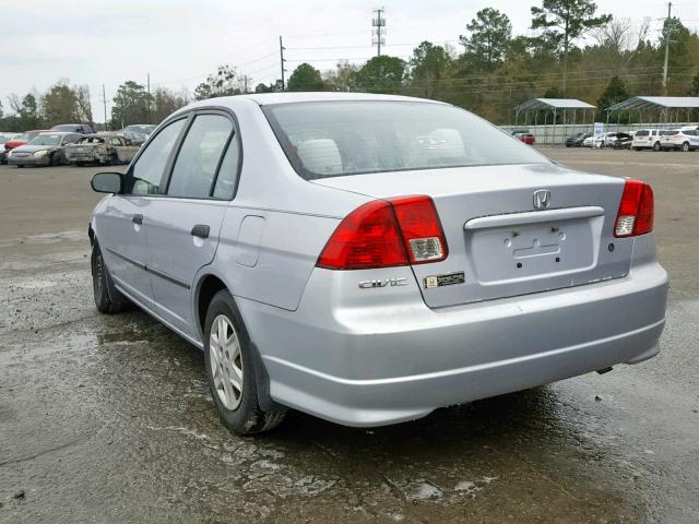 1HGES16375L011334 - 2005 HONDA CIVIC DX V SILVER photo 3