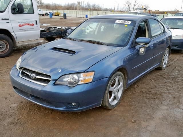 4S3BL686954203996 - 2005 SUBARU LEGACY GT BLUE photo 2