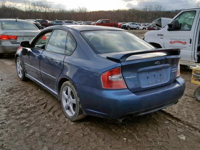 4S3BL686954203996 - 2005 SUBARU LEGACY GT BLUE photo 3