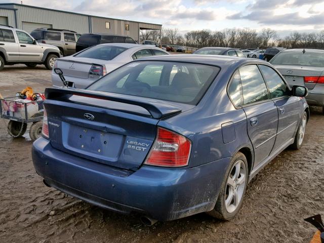 4S3BL686954203996 - 2005 SUBARU LEGACY GT BLUE photo 4