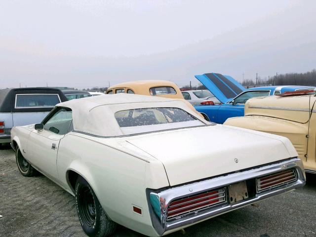 1F94M542454 - 1971 MERCURY COUGAR WHITE photo 3