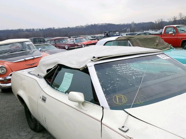 1F94M542454 - 1971 MERCURY COUGAR WHITE photo 9