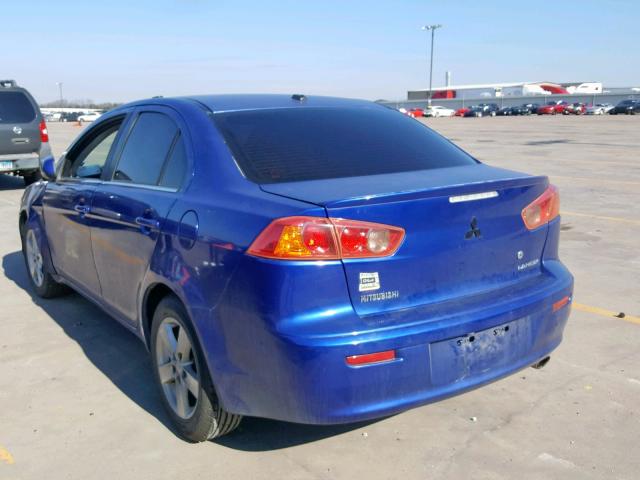 JA3AU26U18U031923 - 2008 MITSUBISHI LANCER ES BLUE photo 3