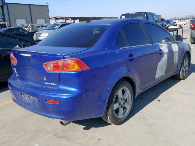 JA3AU26U18U031923 - 2008 MITSUBISHI LANCER ES BLUE photo 4