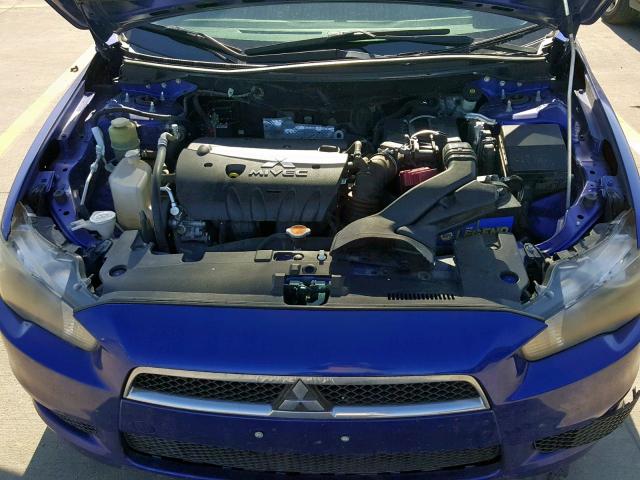 JA3AU26U18U031923 - 2008 MITSUBISHI LANCER ES BLUE photo 7