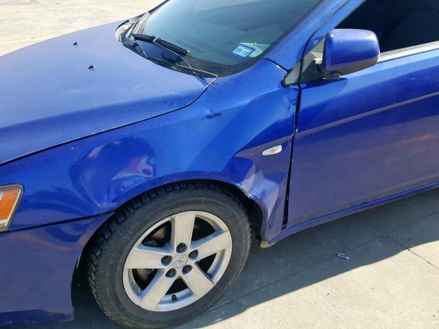 JA3AU26U18U031923 - 2008 MITSUBISHI LANCER ES BLUE photo 9