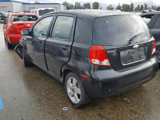 KL1TD66668B086308 - 2008 CHEVROLET AVEO BASE შავი ფოტო 3