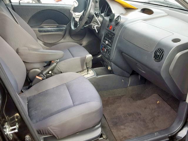 KL1TD66668B086308 - 2008 CHEVROLET AVEO BASE შავი ფოტო 5