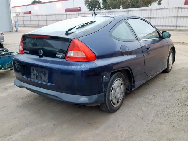 JHMZE13796S000419 - 2006 HONDA INSIGHT BLUE photo 4