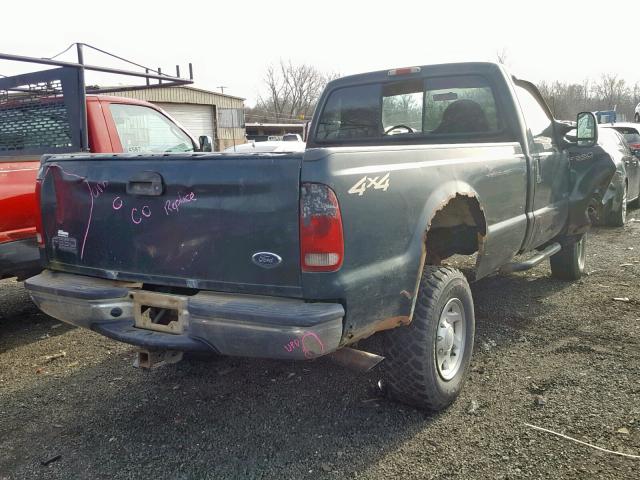 1FTSF31FX1ED51563 - 2001 FORD F350 SRW S GREEN photo 4