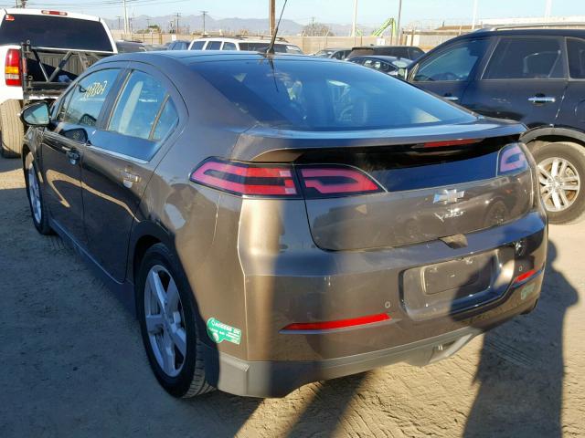 1G1RH6E4XEU121786 - 2014 CHEVROLET VOLT BROWN photo 3