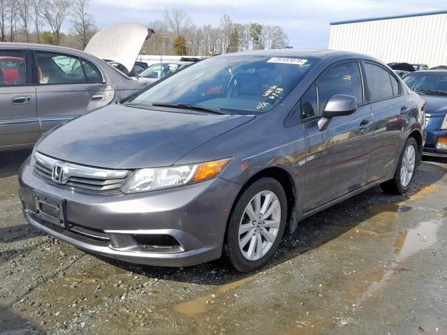 19XFB2F98CE000149 - 2012 HONDA CIVIC EXL GRAY photo 2