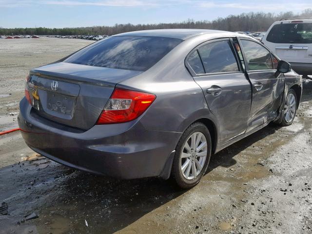 19XFB2F98CE000149 - 2012 HONDA CIVIC EXL GRAY photo 4