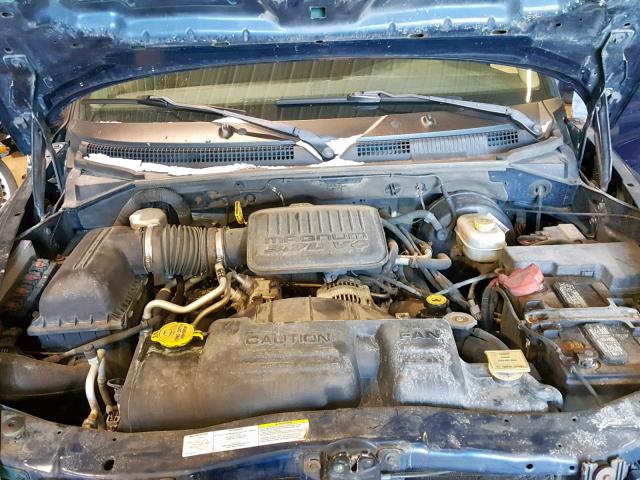 1D7HL38K04S739497 - 2004 DODGE DAKOTA QUA BLUE photo 7