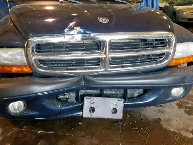 1D7HL38K04S739497 - 2004 DODGE DAKOTA QUA BLUE photo 9