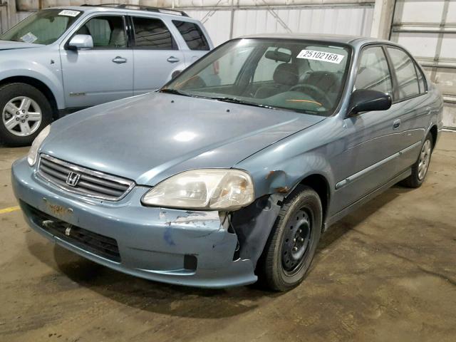 2HGEJ6614YH598852 - 2000 HONDA CIVIC BASE BROWN photo 2