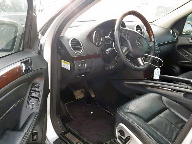 4JGBF71E18A342441 - 2008 MERCEDES-BENZ GL 450 4MA SILVER photo 9