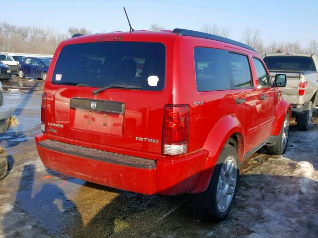 1D4PU4GKXBW604451 - 2011 DODGE NITRO HEAT RED photo 4