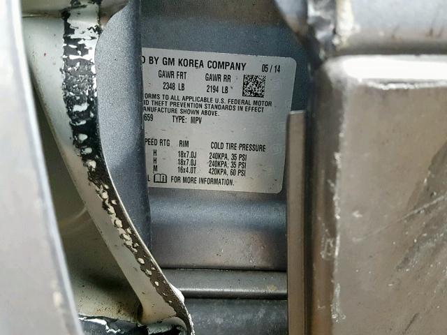 KL4CJBSB1EB757659 - 2014 BUICK ENCORE CON 蓝色 照片 10