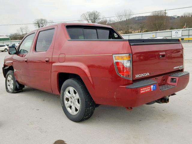 2HJYK16476H565892 - 2006 HONDA RIDGELINE BURGUNDY photo 3