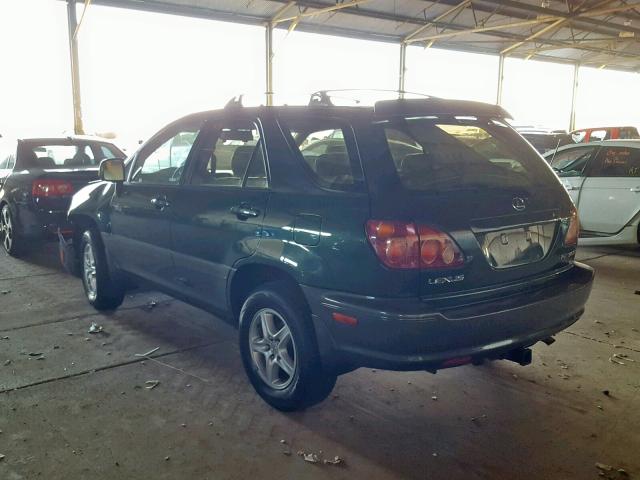 JT6HF10U6X0092629 - 1999 LEXUS RX 300 GREEN photo 3