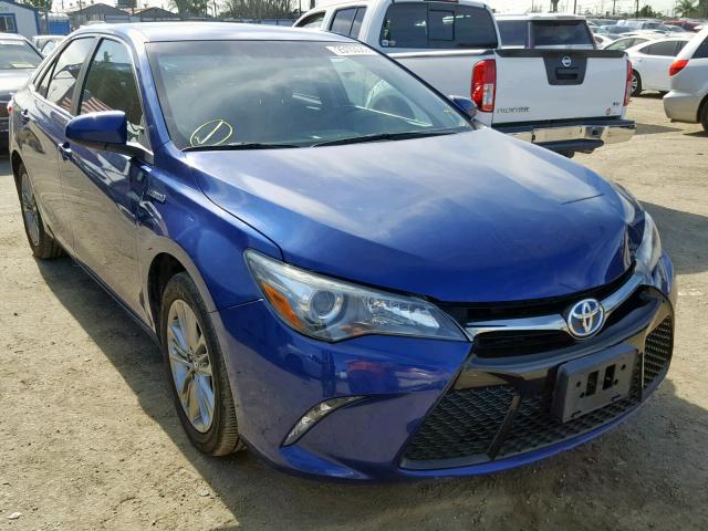 4T1BD1FK9GU182033 - 2016 TOYOTA CAMRY HYBR BLUE photo 1