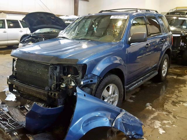 1FMCU937X9KC96396 - 2009 FORD ESCAPE XLT BLUE photo 2