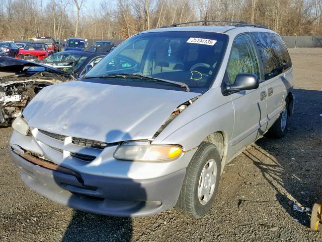 2B4GP2535YR735127 - 2000 DODGE CARAVAN SILVER photo 2