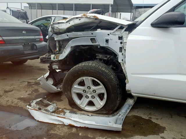 1D7CE3BK3AS163610 - 2010 DODGE DAKOTA SXT WHITE photo 9