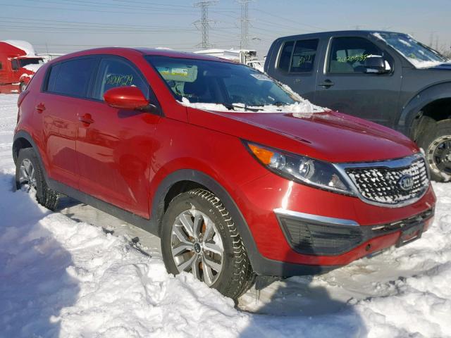 KNDPB3AC3F7742573 - 2015 KIA SPORTAGE L RED photo 1