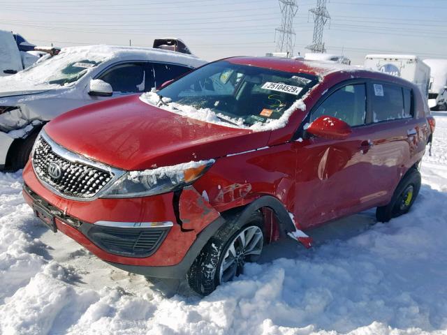 KNDPB3AC3F7742573 - 2015 KIA SPORTAGE L RED photo 2