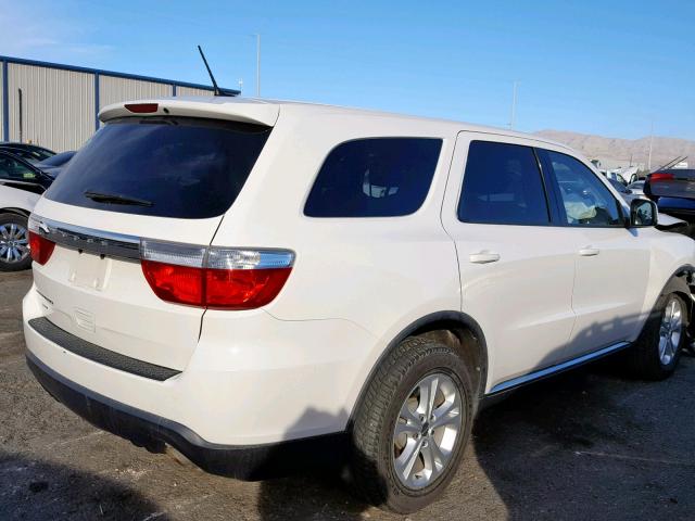 1D4RE2GG6BC624087 - 2011 DODGE DURANGO EX WHITE photo 4