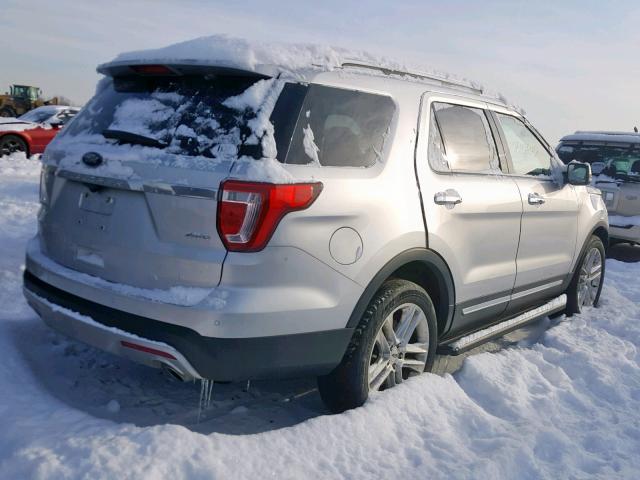 1FM5K8F80HGB60924 - 2017 FORD EXPLORER L SILVER photo 4