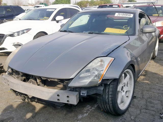 JN1AZ34D24T152216 - 2004 NISSAN 350Z COUPE GRAY photo 2