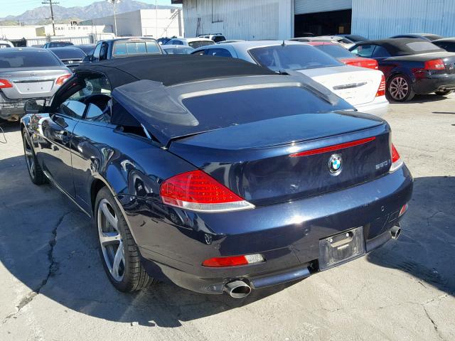 WBAEK13446CN78207 - 2006 BMW 650 I BLUE photo 3