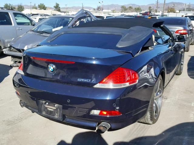 WBAEK13446CN78207 - 2006 BMW 650 I BLUE photo 4