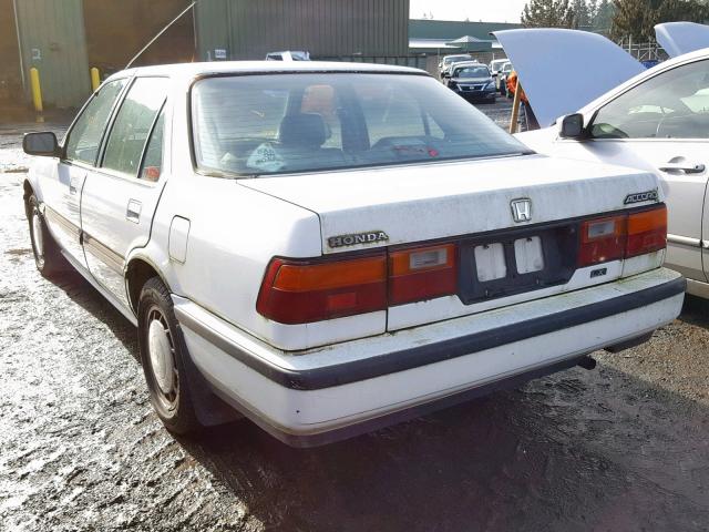 JHMCA5541KC011415 - 1989 HONDA ACCORD LXI WHITE photo 3