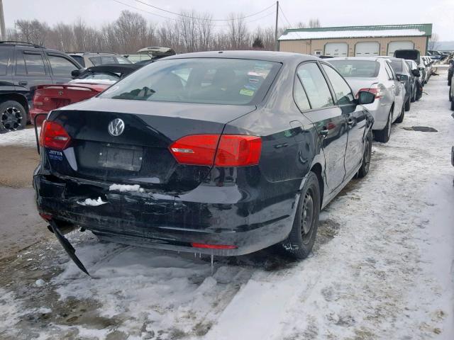 3VW2K7AJ4CM319063 - 2012 VOLKSWAGEN JETTA BASE Սև լուսանկար 4